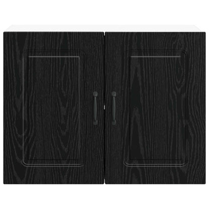 Keukenkast Kalmar Zwart Eiken 80 x 31 x 60 cm Bewerkt hout