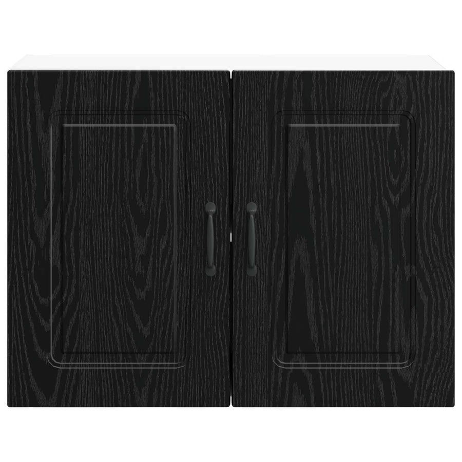 Keukenkast Kalmar Zwart Eiken 80 x 31 x 60 cm Bewerkt hout