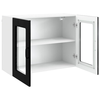 Keukenkast Kalmar Zwart Eiken 80 x 31 x 60 cm Bewerkt hout