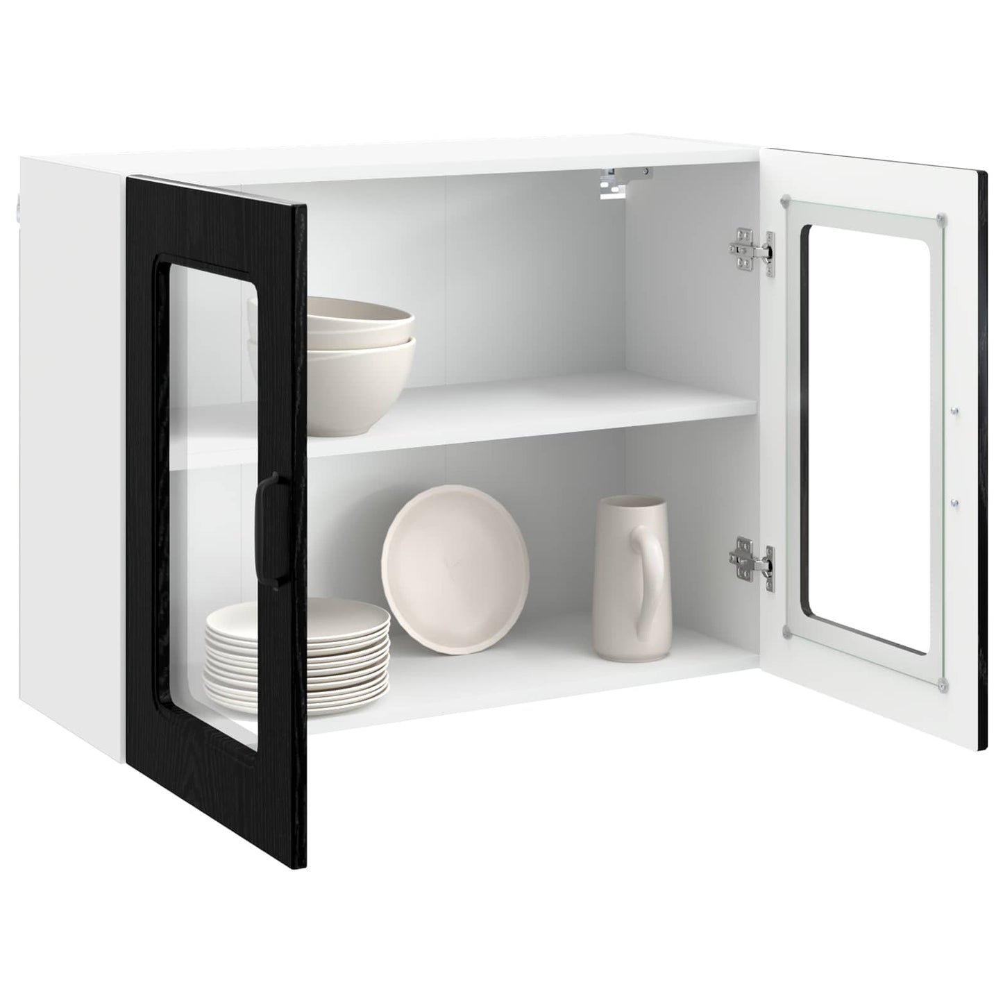 Keukenkast Kalmar Zwart Eiken 80 x 31 x 60 cm Bewerkt hout