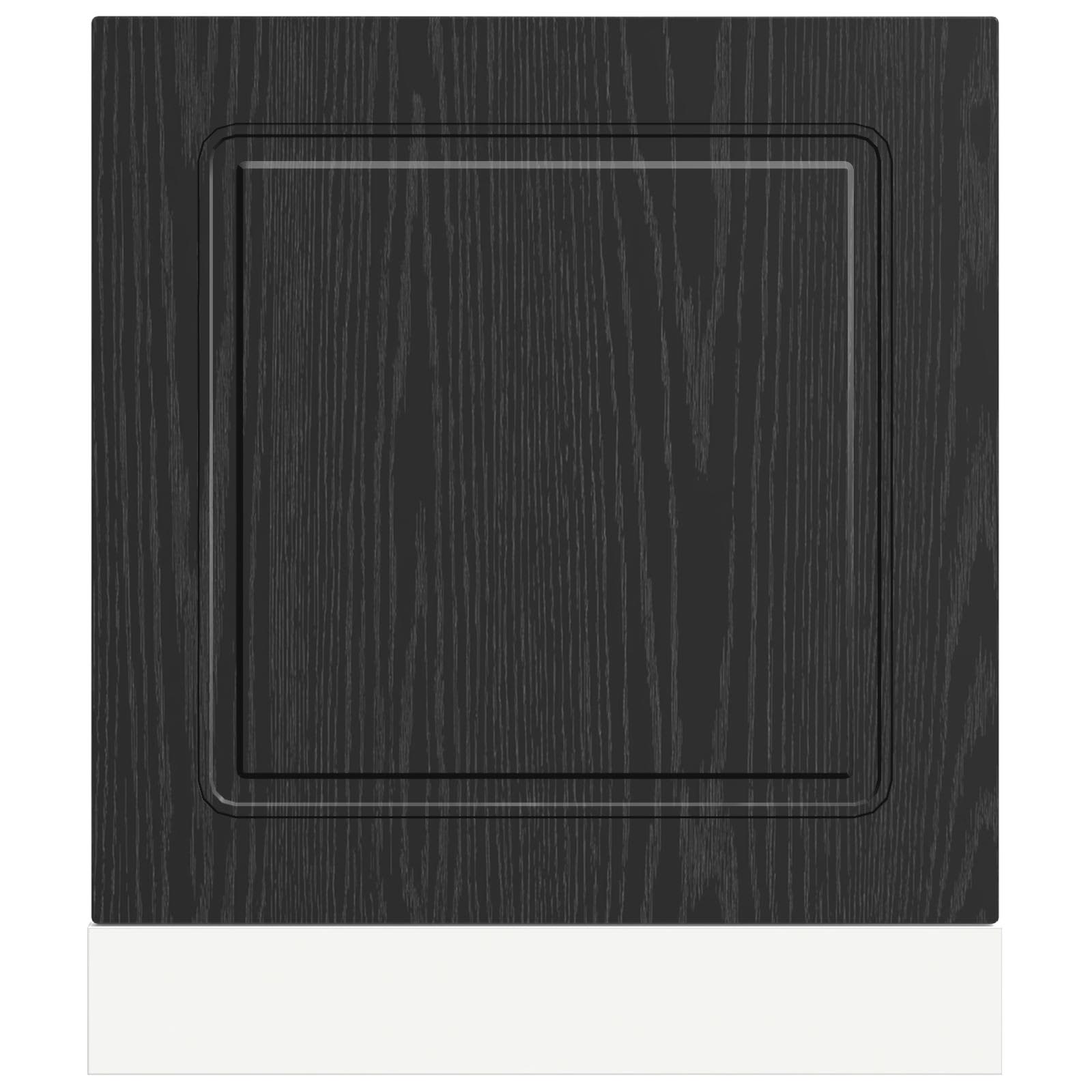 Keukenkast Kalmar Zwart Eiken 60 x 1,5 x 67 cm Bewerkt hout