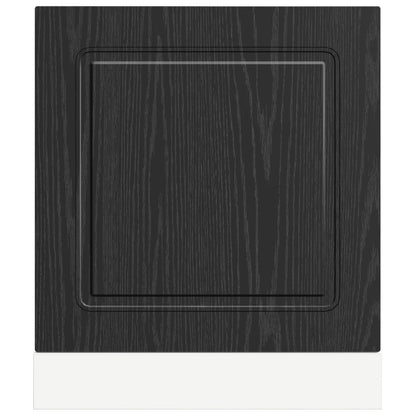 Keukenkast Kalmar Zwart Eiken 60 x 1,5 x 67 cm Bewerkt hout