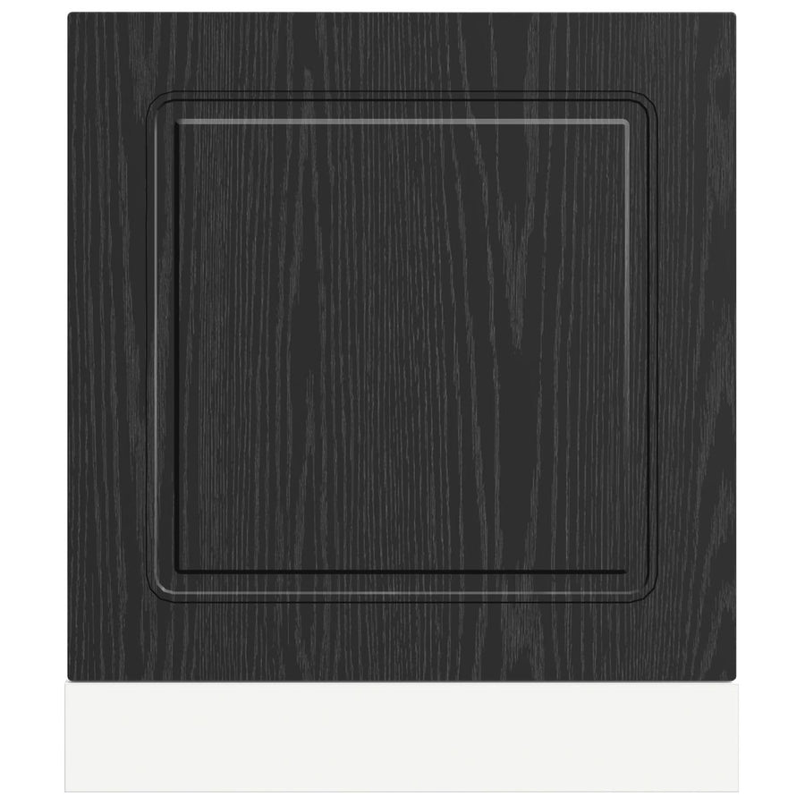 Keukenkast Kalmar Zwart Eiken 60 x 1,5 x 67 cm Bewerkt hout