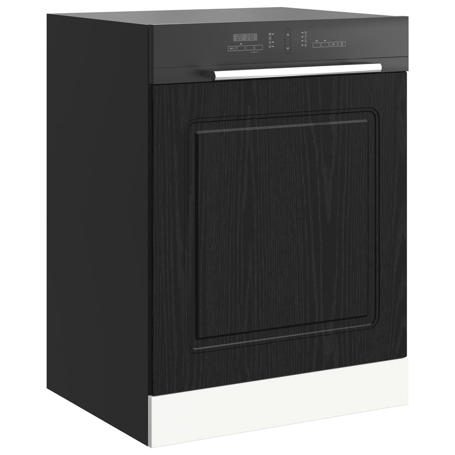 Keukenkast Kalmar Zwart Eiken 60 x 1,5 x 67 cm Bewerkt hout