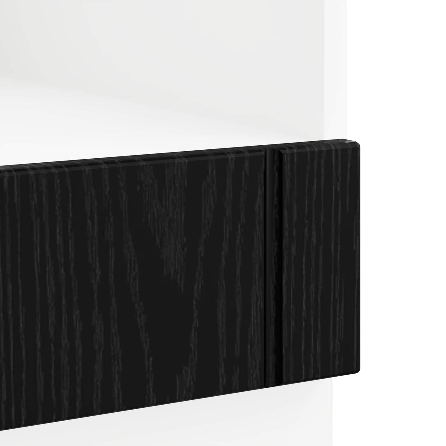Keukenkast Zwart Eiken 60 x 46 x 81,5 cm Bewerkt hout