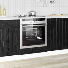 Keukenkast Zwart Eiken 60 x 46 x 81,5 cm Bewerkt hout
