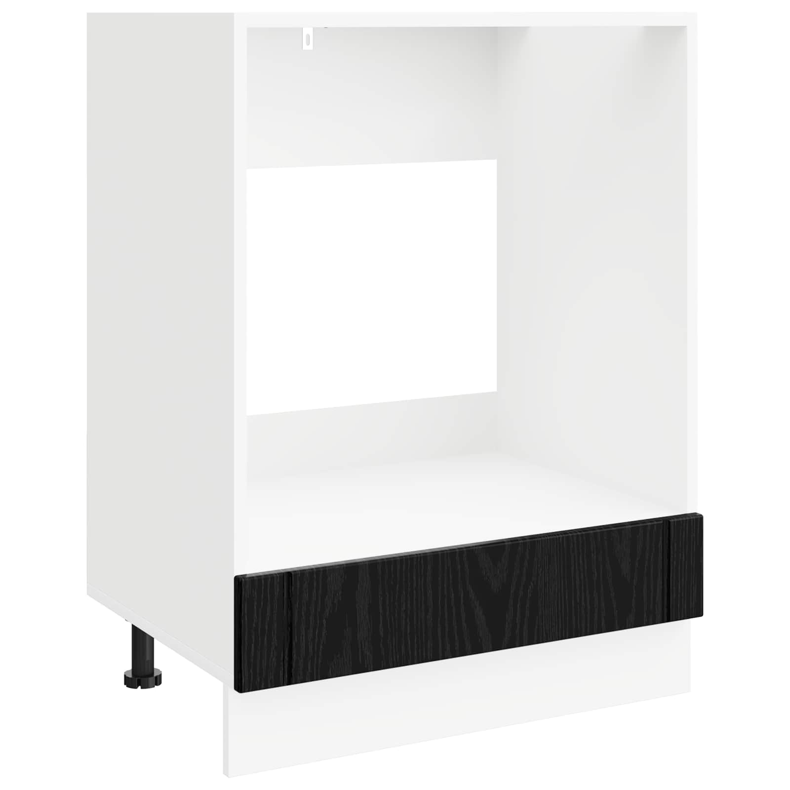 Keukenkast Zwart Eiken 60 x 46 x 81,5 cm Bewerkt hout