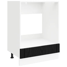 Keukenkast Zwart Eiken 60 x 46 x 81,5 cm Bewerkt hout