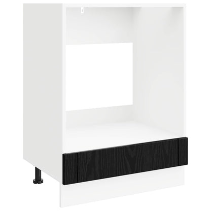 Keukenkast Zwart Eiken 60 x 46 x 81,5 cm Bewerkt hout