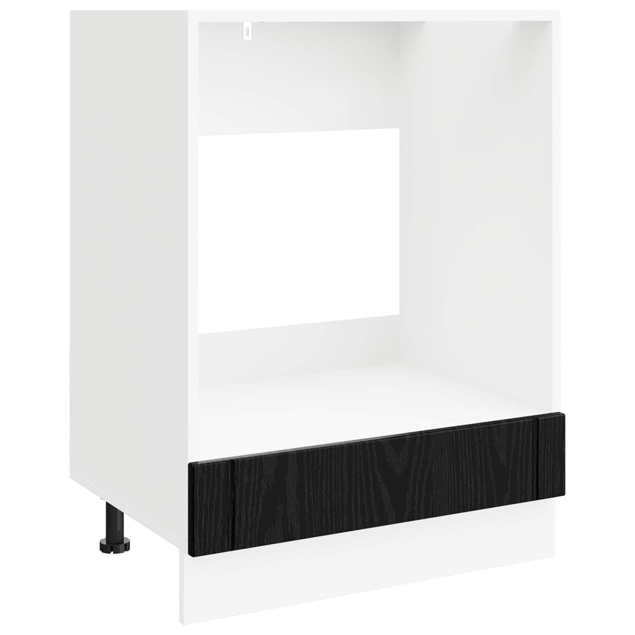Keukenkast Zwart Eiken 60 x 46 x 81,5 cm Bewerkt hout