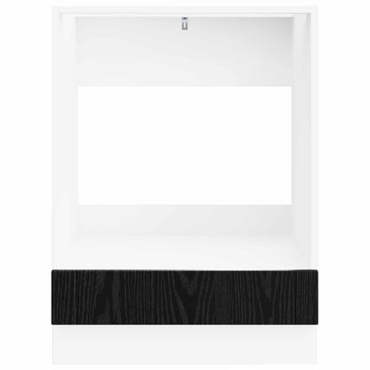 Keukenkast Zwart Eiken 60 x 46 x 81,5 cm Bewerkt hout