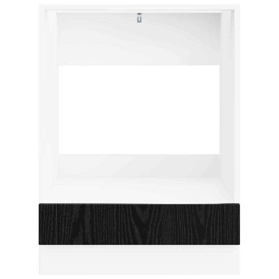 Keukenkast Zwart Eiken 60 x 46 x 81,5 cm Bewerkt hout