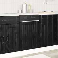 Keukenkast Zwart Eiken 45 x 1,5 x 67 cm Bewerkt hout