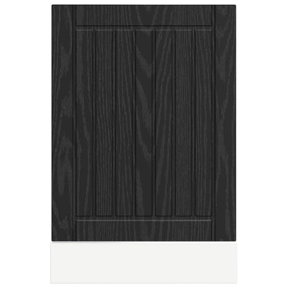 Keukenkast Zwart Eiken 45 x 1,5 x 67 cm Bewerkt hout