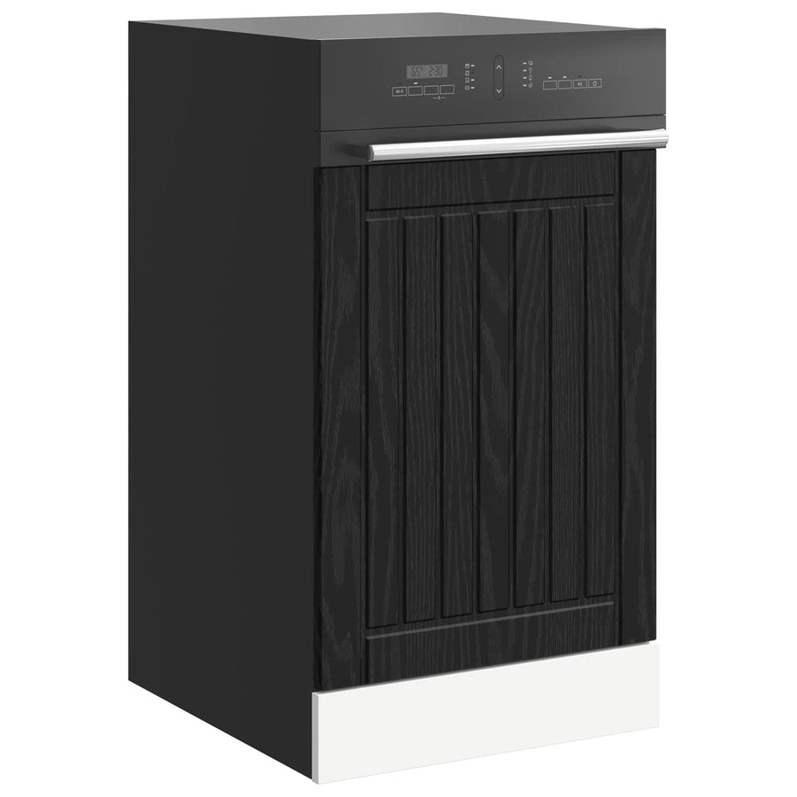 Keukenkast Zwart Eiken 45 x 1,5 x 67 cm Bewerkt hout