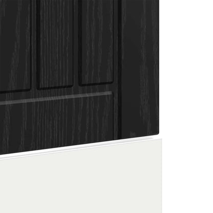 Keukenkast Zwart Eiken 60 x 1,5 x 67 cm Bewerkt hout