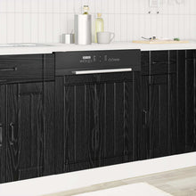 Keukenkast Zwart Eiken 60 x 1,5 x 67 cm Bewerkt hout