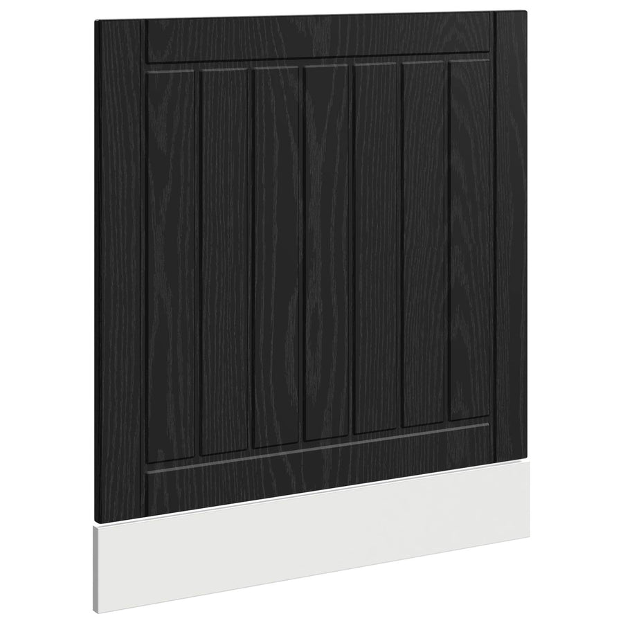Keukenkast Zwart Eiken 60 x 1,5 x 67 cm Bewerkt hout