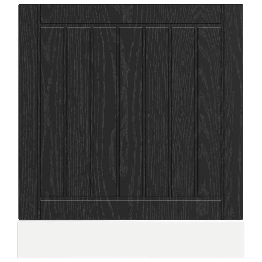 Keukenkast Zwart Eiken 60 x 1,5 x 67 cm Bewerkt hout