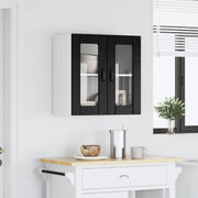 Keukenkast 60x31x60 cm zwart eiken