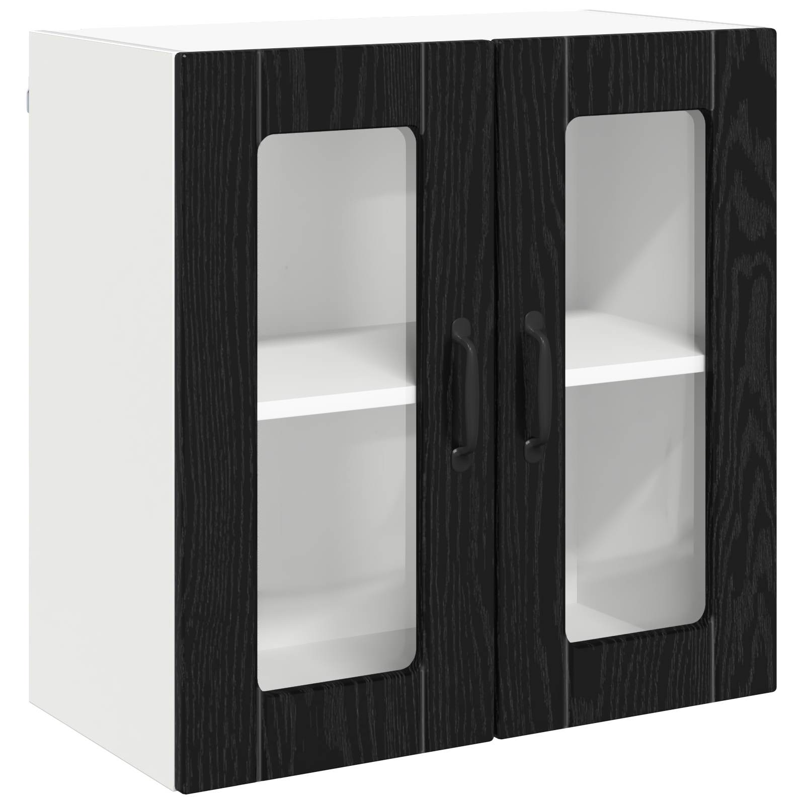 Keukenkast met opslag Zwart Eiken 60 x 31 x 60 cm Bewerkt hout