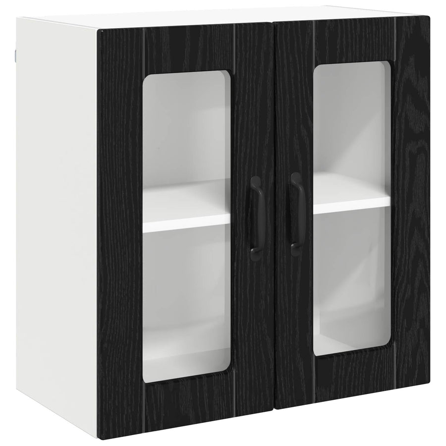 Keukenkast met opslag Zwart Eiken 60 x 31 x 60 cm Bewerkt hout