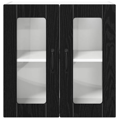 Keukenkast met opslag Zwart Eiken 60 x 31 x 60 cm Bewerkt hout