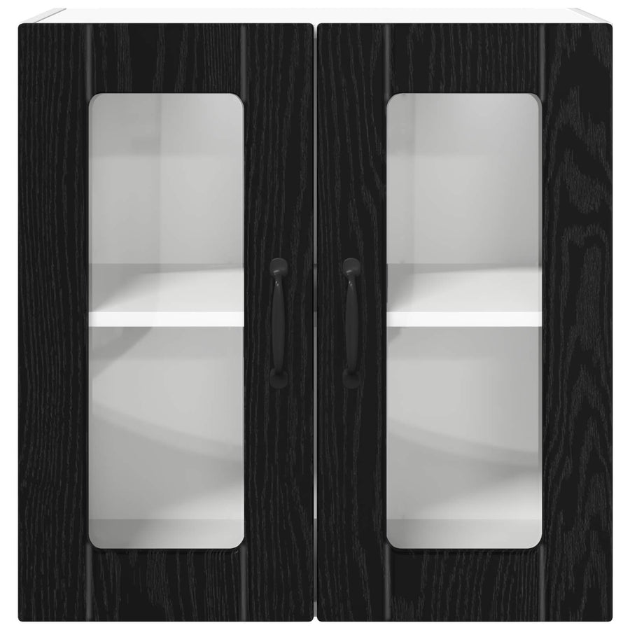Keukenkast met opslag Zwart Eiken 60 x 31 x 60 cm Bewerkt hout