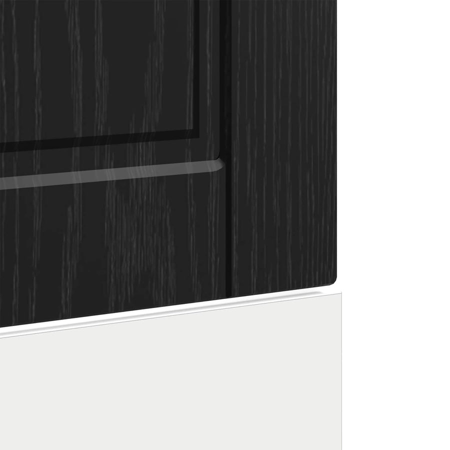 Keukenkast Zwart Eiken 45 x 1,5 x 67 cm Bewerkt hout