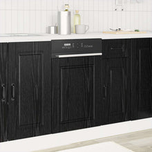 Keukenkast Zwart Eiken 45 x 1,5 x 67 cm Bewerkt hout