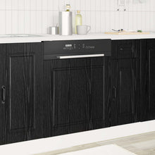 Keukenkast Zwart Eiken 60 x 1,5 x 67 cm Bewerkt hout
