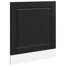 Keukenkast Zwart Eiken 60 x 1,5 x 67 cm Bewerkt hout
