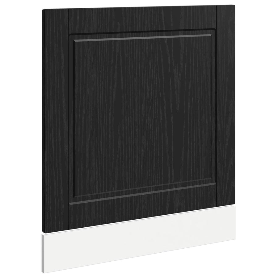 Keukenkast Zwart Eiken 60 x 1,5 x 67 cm Bewerkt hout