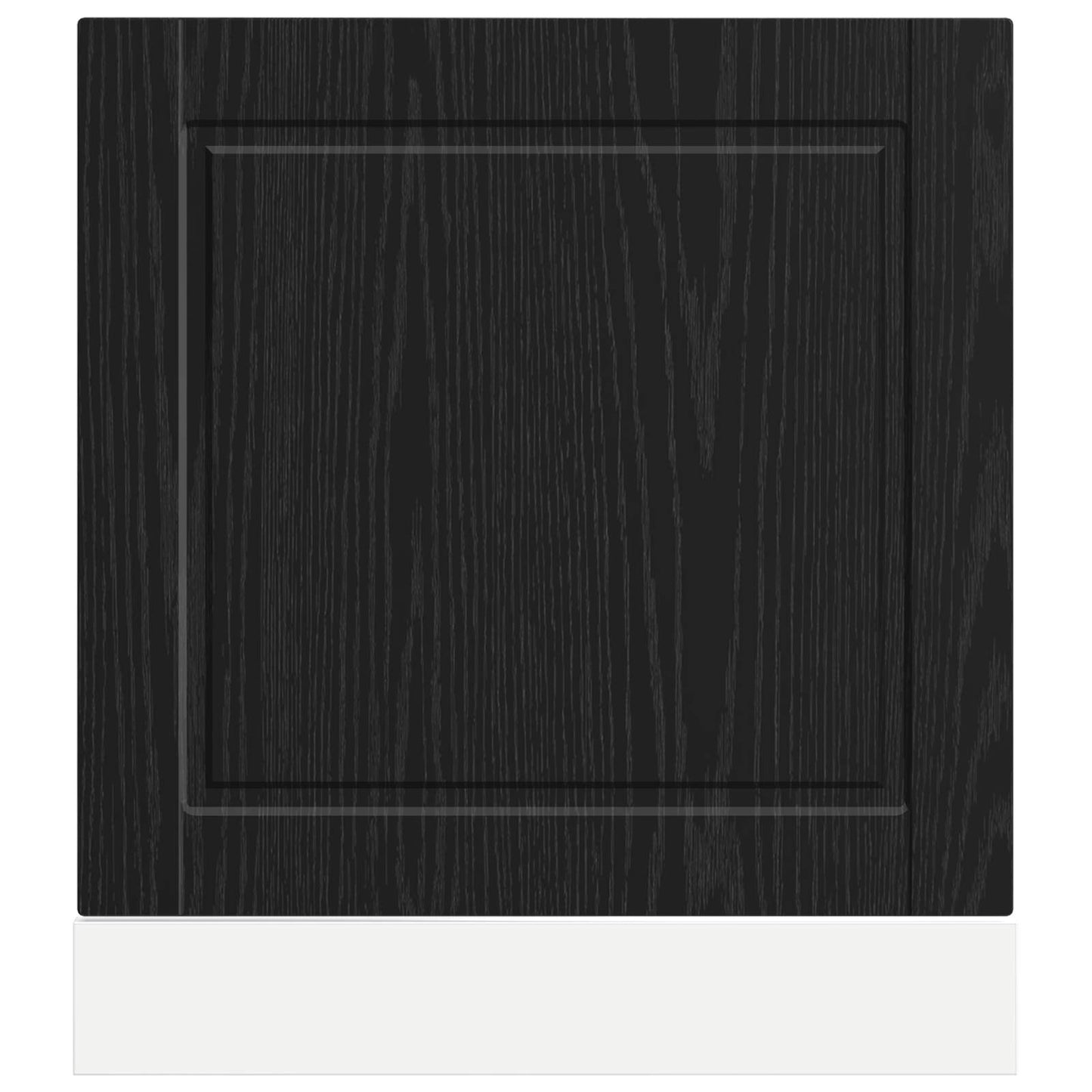 Keukenkast Zwart Eiken 60 x 1,5 x 67 cm Bewerkt hout