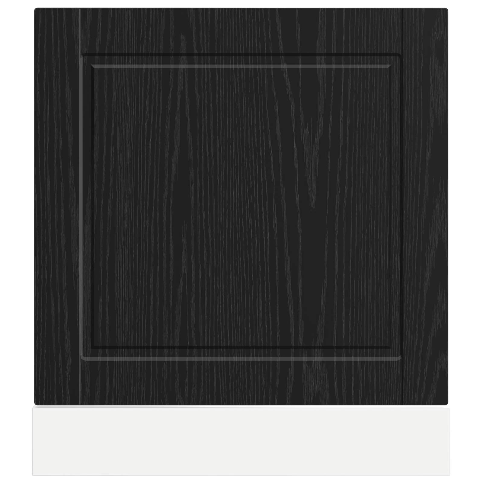Keukenkast Zwart Eiken 60 x 1,5 x 67 cm Bewerkt hout