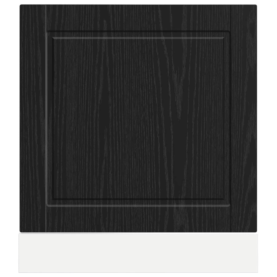 Keukenkast Zwart Eiken 60 x 1,5 x 67 cm Bewerkt hout