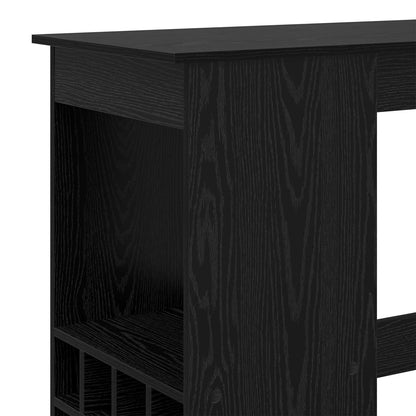 Bartafel 90 X 47.5 X 103.5 Cm Bewerkt Hout Zwart eiken