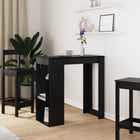 Bartafel met plank 102x50x103,5 cm zwart eiken