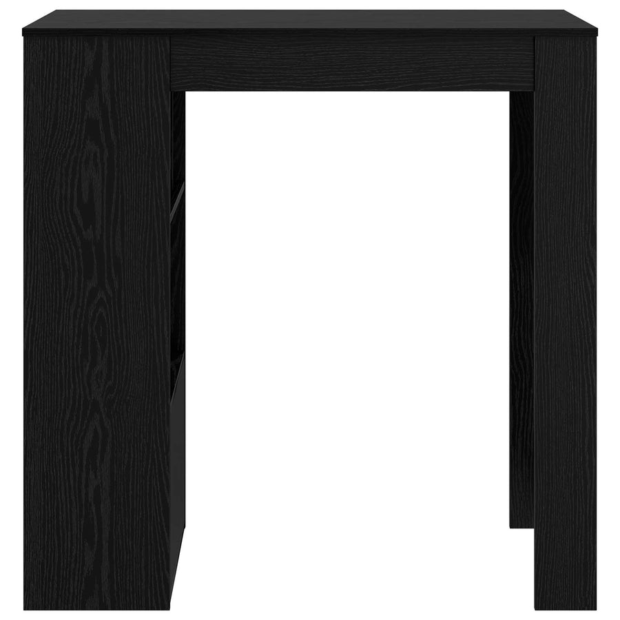 Bartafel Met Plank 102 X 50 X 103,5 Cm Bewerkt Hout Zwart eiken