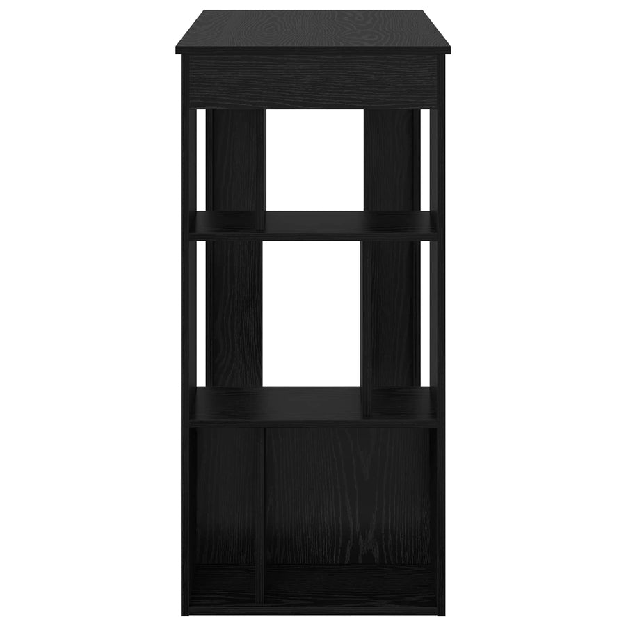 Bartafel Met Plank 102 X 50 X 103,5 Cm Bewerkt Hout Zwart eiken