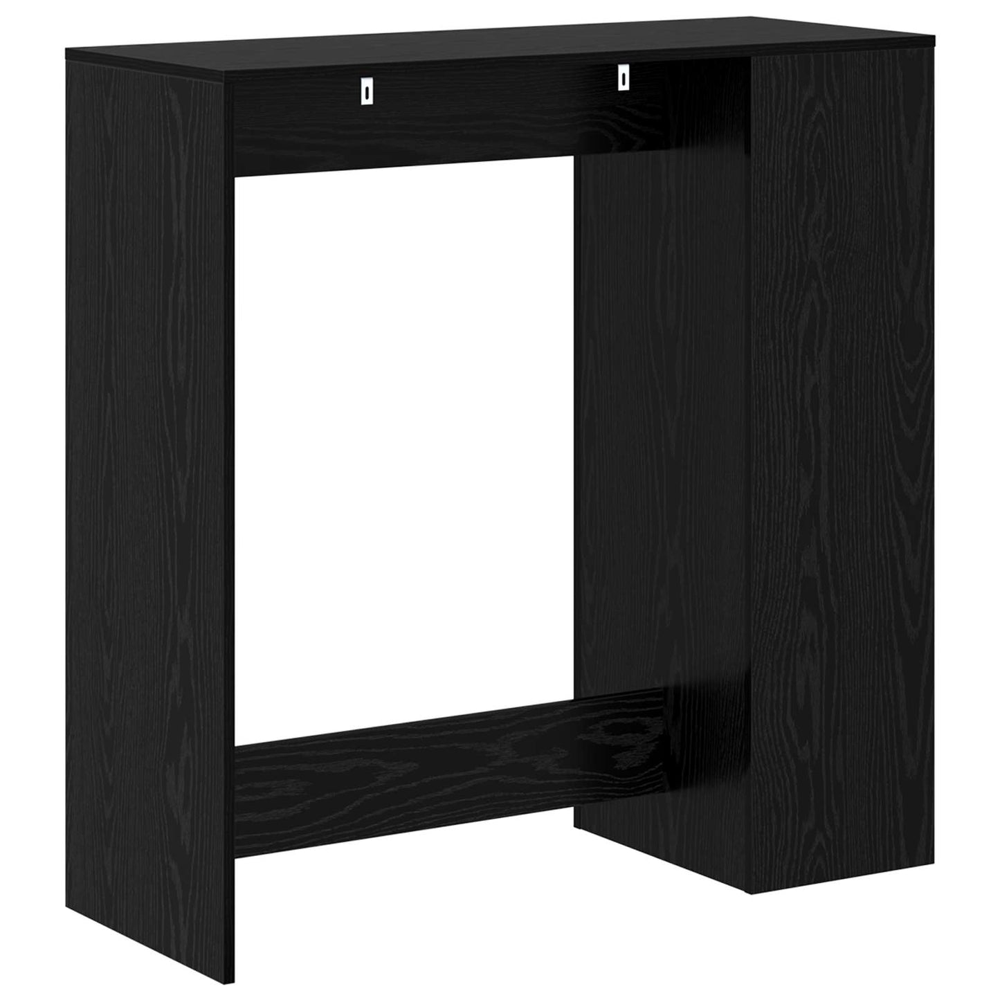 Bartafel Met Plank 101 X 40 X 103,5 Cm Bewerkt Hout Zwart eiken
