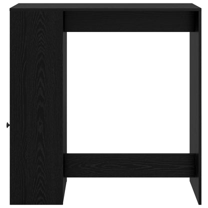 Bartafel Met Plank 101 X 40 X 103,5 Cm Bewerkt Hout Zwart eiken