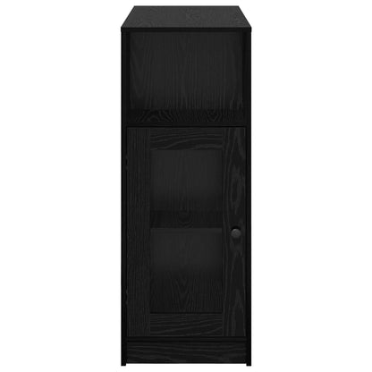 Bartafel Met Plank 101 X 40 X 103,5 Cm Bewerkt Hout Zwart eiken