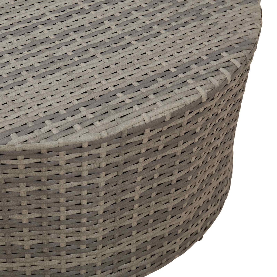Salontafel voor buiten Grijs Ø 68 x 30 cm polyrotan