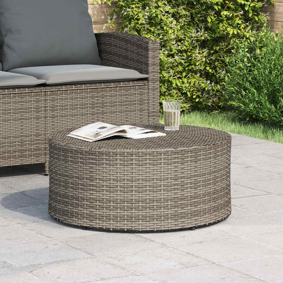 Salontafel voor buiten Grijs Ø 68 x 30 cm polyrotan