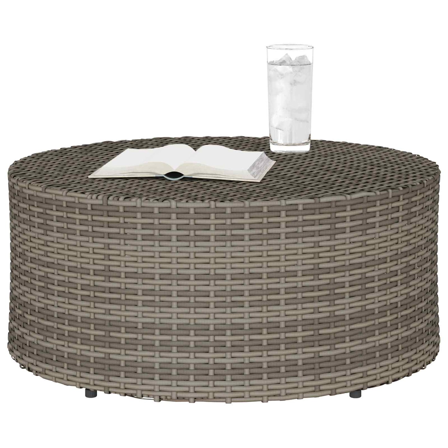 Salontafel voor buiten Grijs Ø 68 x 30 cm polyrotan