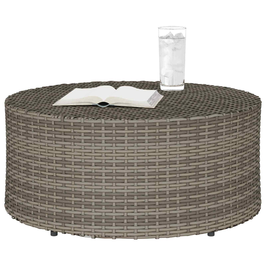 Salontafel voor buiten Grijs Ø 68 x 30 cm polyrotan