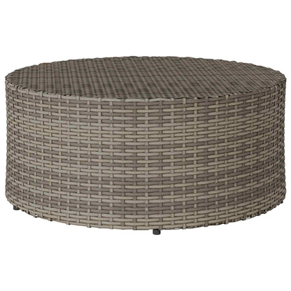Salontafel voor buiten Grijs Ø 68 x 30 cm polyrotan