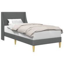 Bedframe met hoofdeinde Donkergrijs 90 x 200 cm Stof