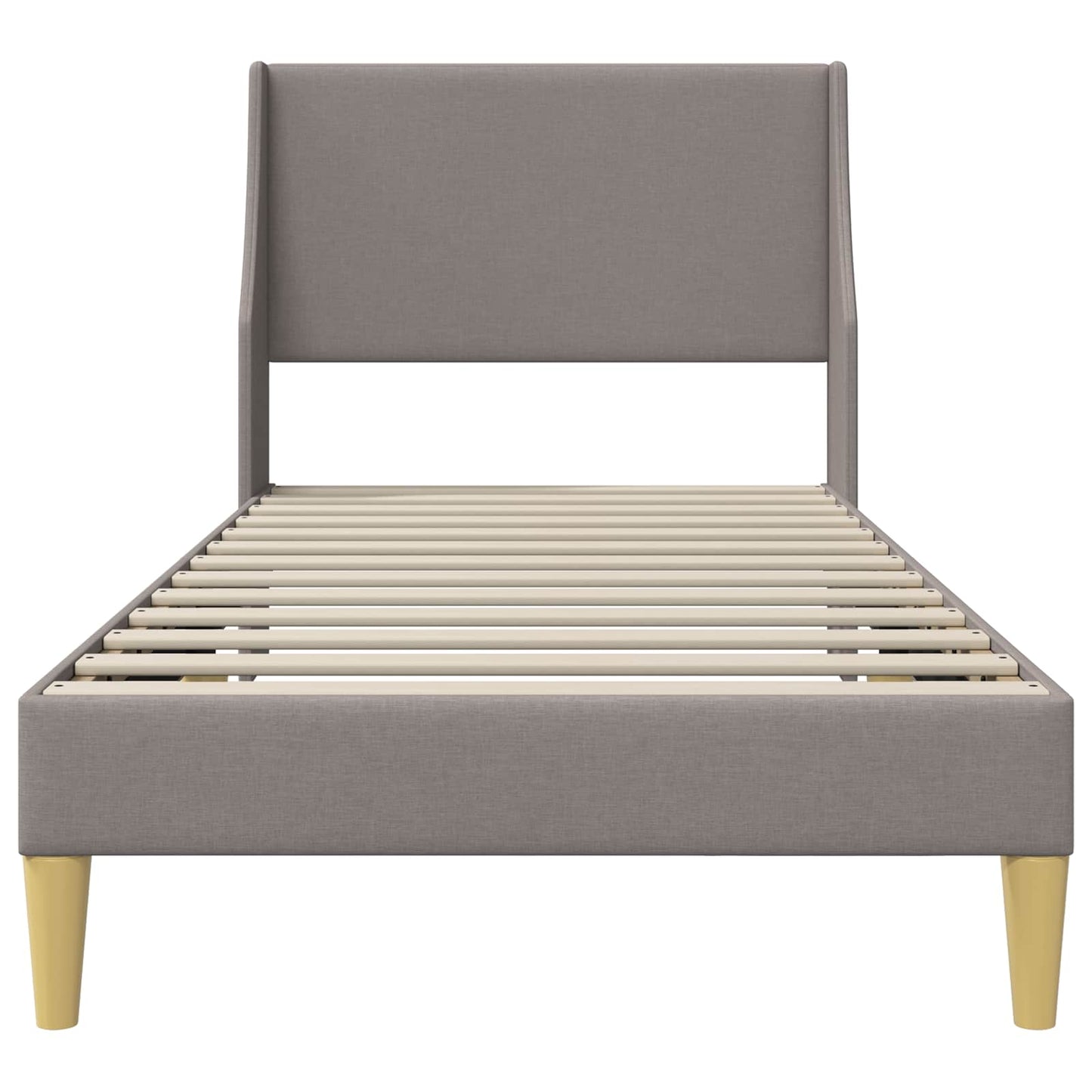 Bedframe met hoofdeinde Taupe 90 x 200 cm Stof